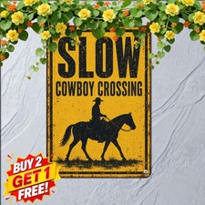 Equestrian Cowgirl Tin Sign Western Horseback Riding Saloon Metal Plaque picture