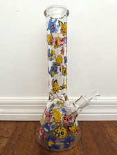 14” Premium Glass Water Pipe Thick Heavy Beaker Bottom Pokemon 14mm picture
