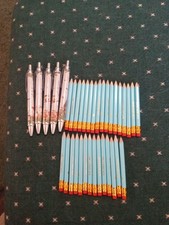 Sweet Baby Boy Pen And Pencil Set Of 36 Decent Unused Condition Baby Shower Nice picture