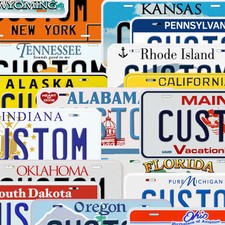 USA State Custom Aluminum Any Name Text Number Novelty Car License Plate picture
