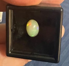 White Ethopian Opal Oval Cabochon Play of Color 2.05cts  picture