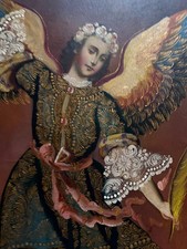 Saint Michael Archangel Painting Framed Textured Gold Religious Wall Art picture