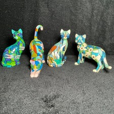 Set of 4-Purr-fect Reflections of Tiffany Collection Hamilton Cat Figurines picture