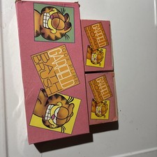 Vintage Avon Garfield Bath Brush 10” & 4oz Soap x2- 1981 picture