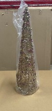 Holiday Lane Shimmer and Light Pink Iron Tree Decoration Beads Multi 20
