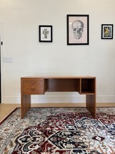 Vintage 1970s Jesper International Danish Teak Desk MCM Made in Denmark picture