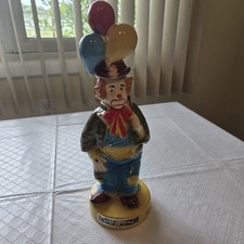 Vintage 1973 Ezra Brooks Clown Whiskey Decanter Heritage China Balloons picture