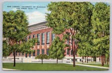 Postcard c1939 University of Michigan Ann Arbor Library picture