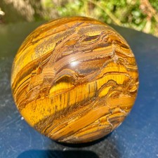 2.8LB Natural Tiger Eye Stone Crystal Ball Quartz Healing Sphere Décor picture
