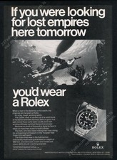 1969 Rolex Submariner watch scuba diver diving photo Lost Empires vtg print ad picture