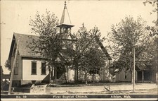 Albion Nebraska NE First Baptist Church c1900s-10s Real Photo Vintage Postcard picture
