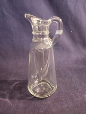 Anchor Hocking Pressed Glass Clear 6in. Vinegar/Oil Cruet Bo Stopper picture