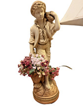 Vintage Chalkware Peasant Boy Figurine picture