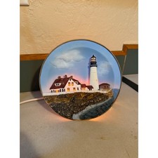Portland Head ME Lighthouse 3D Relief Collector Plate Lamp MR1501 Maine Nautical picture