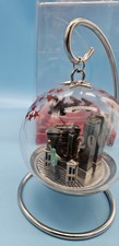 VTG NYC Twin Towers ornament Santa's Arrival 2000 Lennox Macy's picture