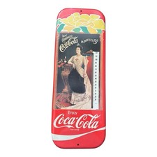 1981 Coke Coca Cola Tin Advertising Thermometer with Lillian Nordica picture