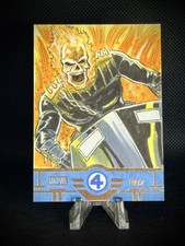 2026 Topps Finest Fantastic 4 Ghost Rider sc by George Vega 1/1 Auto *D picture
