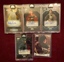 Topps Star Wars Chrome Black Auto Card Lot 5 Hard Signed Serial Numbered picture