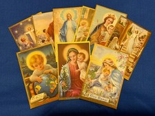 9 Vintage HOLY CARDS by well-known Catholic Artist Mother Margaret Nealis #S18 picture