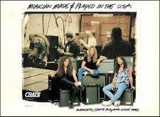 Megadeth Marty Friedman Dave Ellefson 1994 Crate Guitar Amps 8 x 11 ad print picture