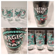 Magic Hat Brewing Co Vintage 90s (4) Electric Peel IPA 16oz Beer Pint Glasses picture
