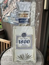 BRAND NEW 1800 Tequila Reserva Silver 100% de Agave Bottle Metal Tin Tacker Sign picture