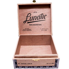 Lunatic El Gran Loco Jalapa Shade Empty Wood Cigar Box 6.75