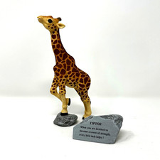 The Herd Martha Carey Tiptoe Giraffe 3303 Figurine Rock Plaque NOS Open Box picture