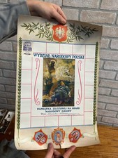 WWI ERA American Campaign Poster To Raise Money For Poland 1918 picture