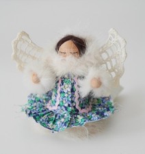 Vintage THISTLEBERRIES Ruth Holland Alaskan Angel Watchful One White Mink Signed picture