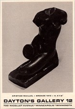 Dayton's Gallery 12 Aristide Maillol Nicollet Ave Minneapolis MN 1968 Ad 4AK8-M6 picture