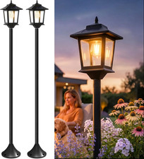 Solar Post Lights Outdoor, 2-Pack 63