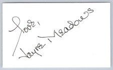 Jayne Meadows Autograph Signed Index Card Actress Actor Hollywood picture