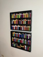 PEZ dispenser Display Case Kubbie with RAILS. TWO pack BLACK. picture