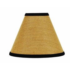 New Primitive Farmhouse Rustic BLACK BURLAP LAMP SHADE Clip 10