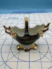 Vintage Y.M.C.A. Building Berwick PA German Porcelain Souvenir Basket Gold picture