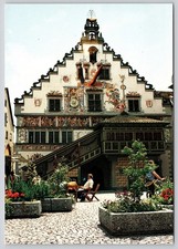 Altes Rathaus Stepped Gable Frescoes Lindau Bavaria Postcard picture