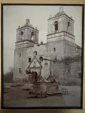 c1910s Mission Concepcion San Antonio Texas Antique Original Photo Mounted picture