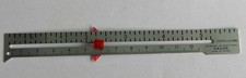 Vintage Coates & ClarkSewing Gauge Hem Ruler Metric/Inches Made USA picture
