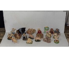 Huge Pig Collector Figurines Vintage Lot of 19 picture