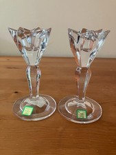 Pair VTG MARQUIS for Wateford Crystal Made in Austria  6 in. Candle Holders Set picture