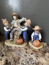 Vintage 1985 Denim Days Figurines By Home Interiors “our Scarecrow” picture