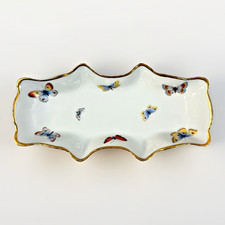 Vintage Limoges Butterfly Dresser Vanity Trinket Tray France 9” X 4” picture