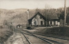 Railroad Train Station Depot GLENCLIFF NH New Hampshire RPPC Photo Postcard COPY picture