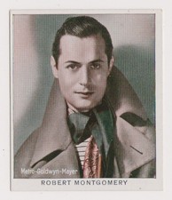 Robert Montgomery 1934 Haus Bergmann German Tobacco Card #118 Film Star picture