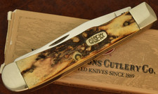BEAUTIFUL CASE XX USA GENUINE STAG FULL SIZE TRAPPER KNIFE 5254 SS 1999 (36843) picture