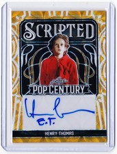 Henry Thomas 2024 Leaf Metal Pop Century Autograph Card # 1/1  Gold E.T. Auto picture