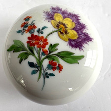 Antique Meissen Bonbonniere Cross Swords Porcelain Hand Painted Trinket Box, EUC picture