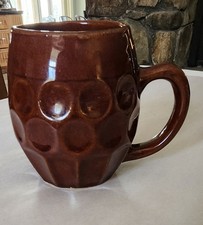 Brown Mug Thumbprint Dimple Vintage Pottery picture
