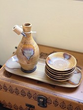 Brand New Sango, Splash Brown - 9 Pc Dip Set; Oil, Drizzle top, 6 Bowls & Tray picture